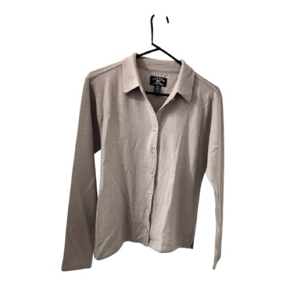 Cutter Buck Y2K Sample Wool Silk Knit Sweater Top Light Neutral Minimalist Boho - Picture 2 of 12